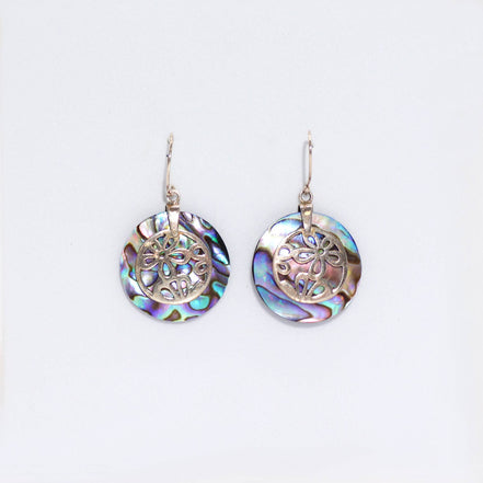 Silver Earrings for Women – Flower Abalone