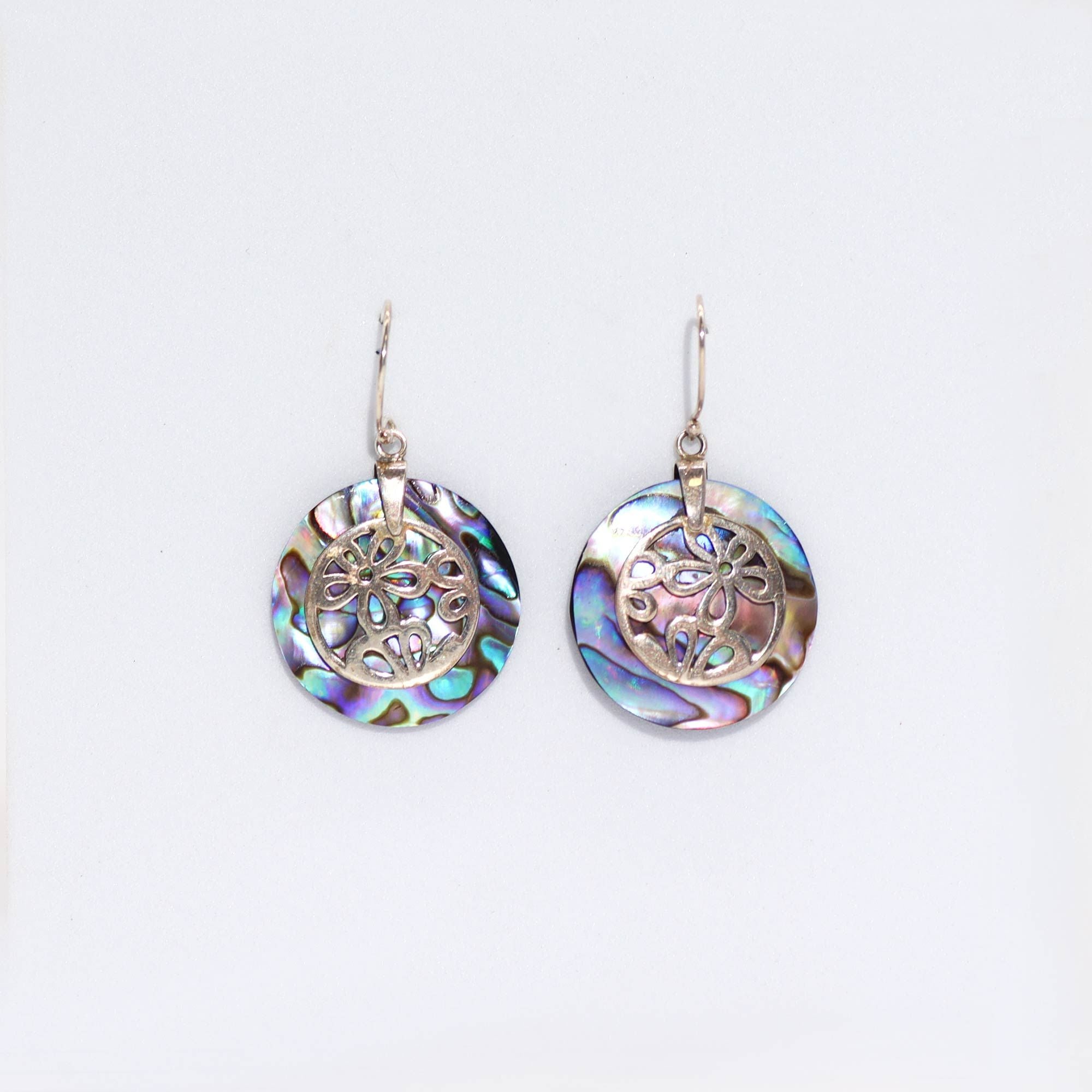 Silver Earrings for Women – Flower Abalone