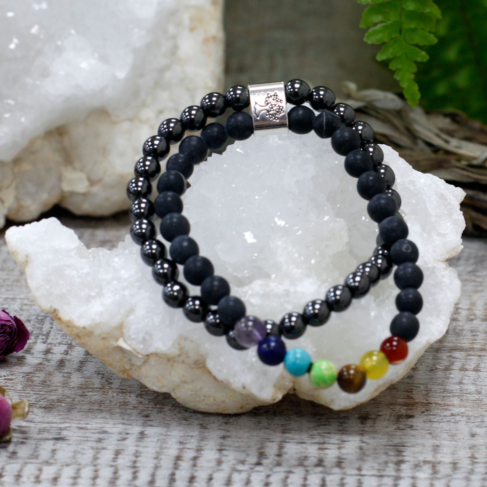 Magnetic Gemstone Bracelet – Black Stone Chakra