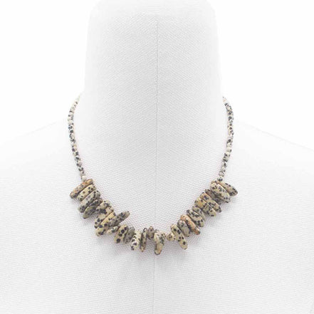 Dalmatian Stone Gemstone Necklace – Longstone Design