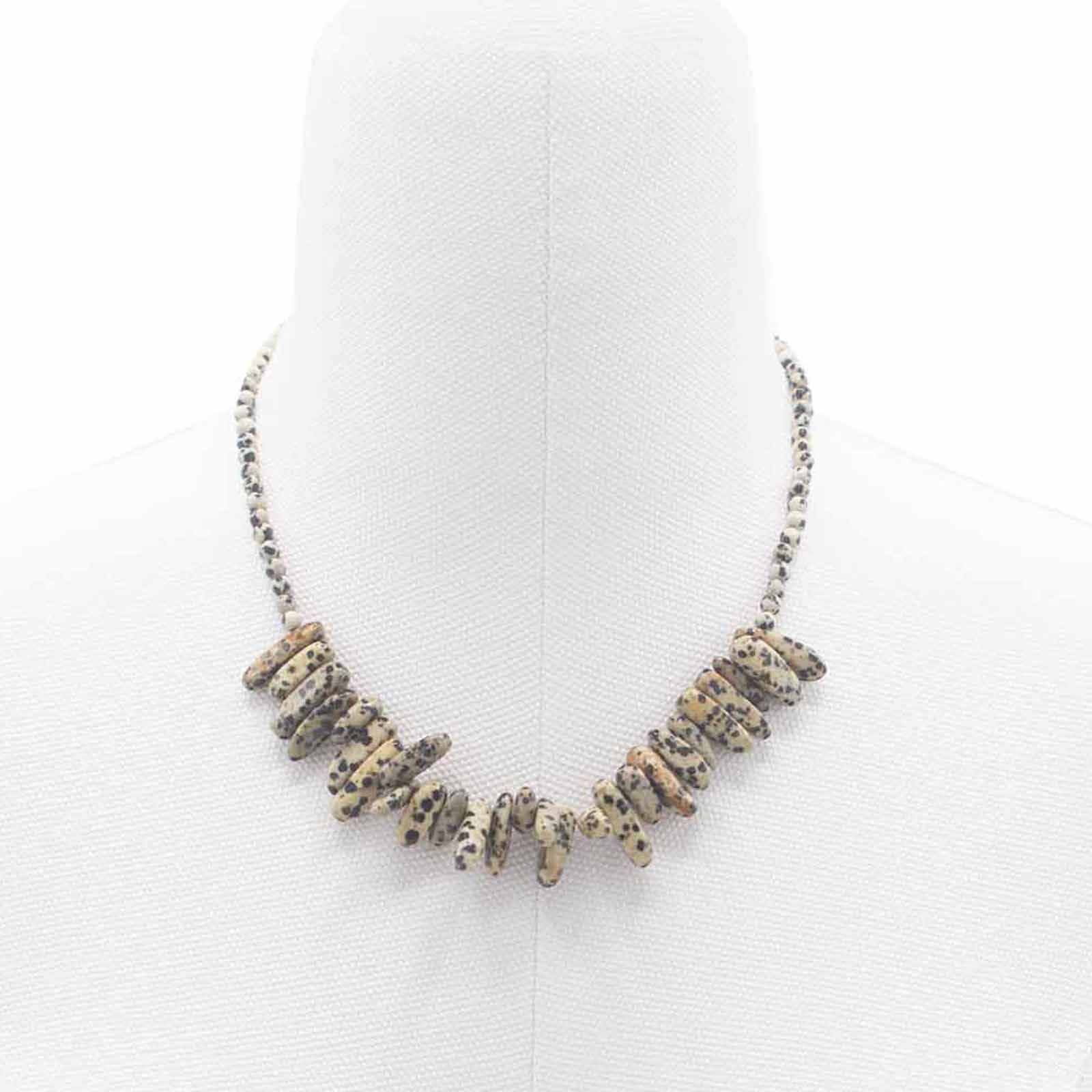 Dalmatian Stone Gemstone Necklace – Longstone Design