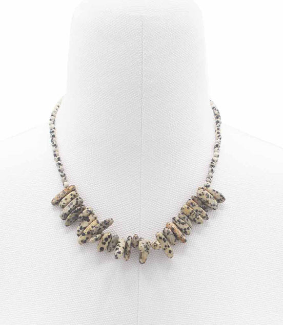 Dalmatian Stone Gemstone Necklace – Longstone Design