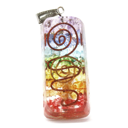 Orgonite Power Pendant – Rainbow Copper Attractor