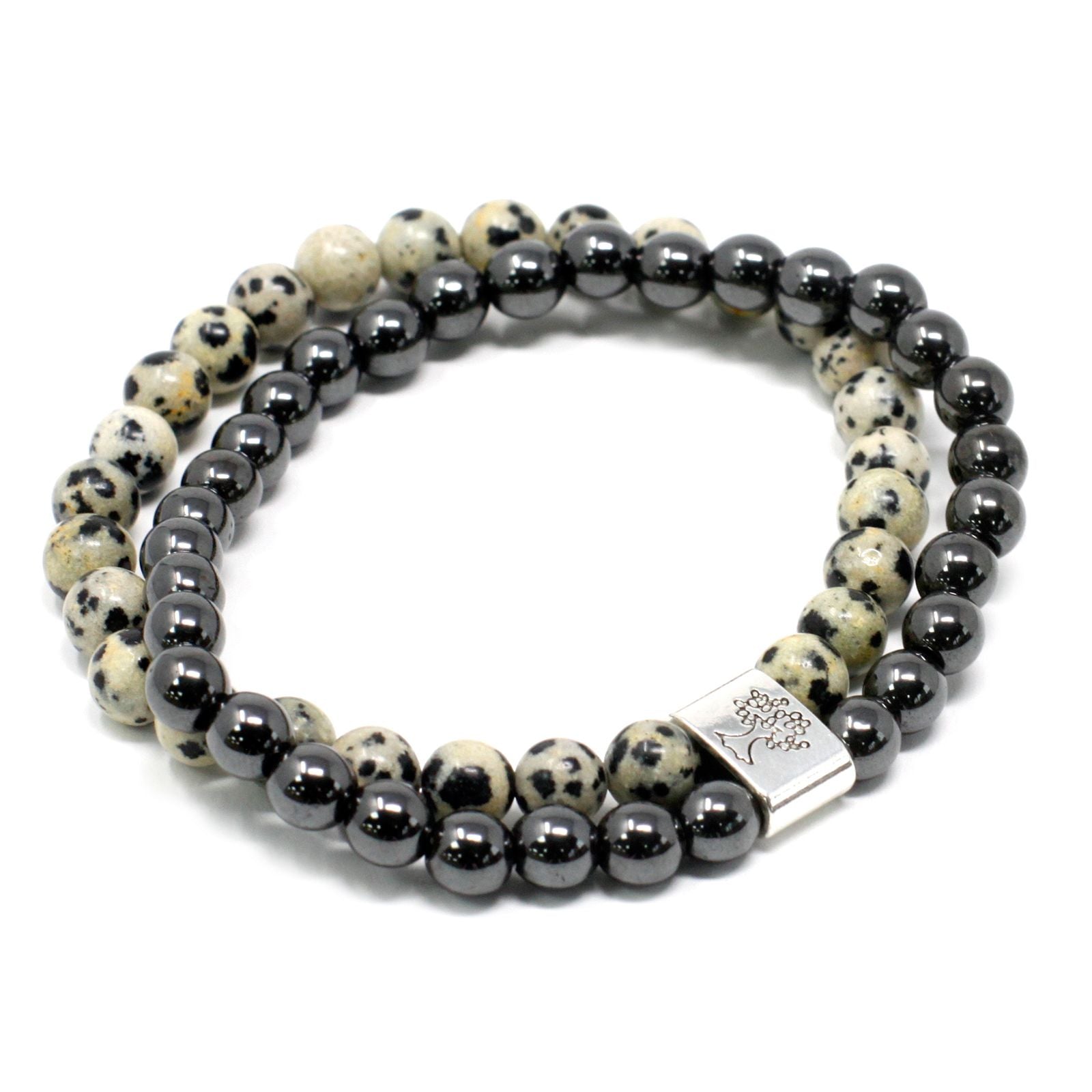 Magnetic Gemstone Bracelet – Dalmatian Jasper