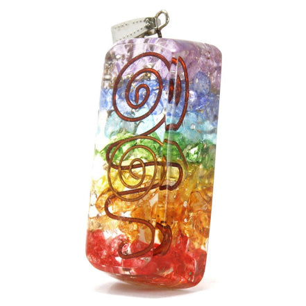 Orgonite Power Pendant – Rainbow Copper Attractor