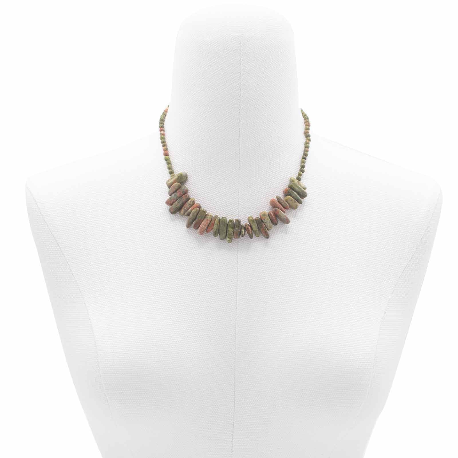 Unakite Gemstone Necklace – Longstone Design