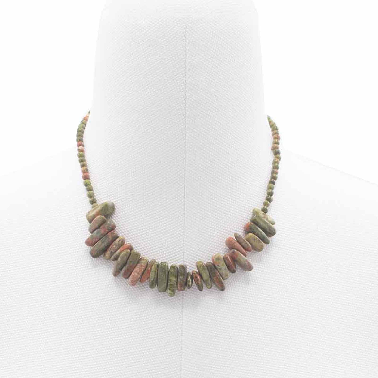 Unakite Gemstone Necklace – Longstone Design